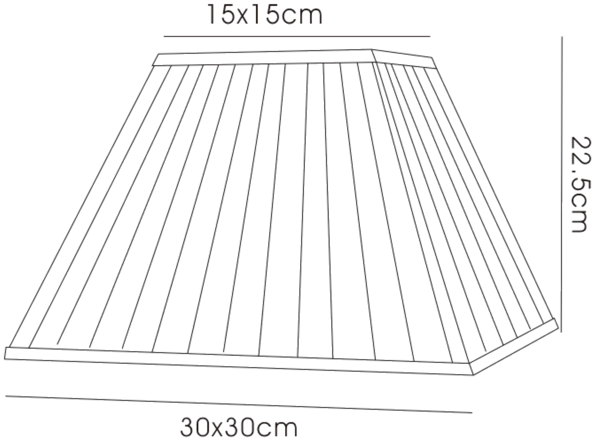 ILS20223  Leela 30cm Square Pleated Shade Black